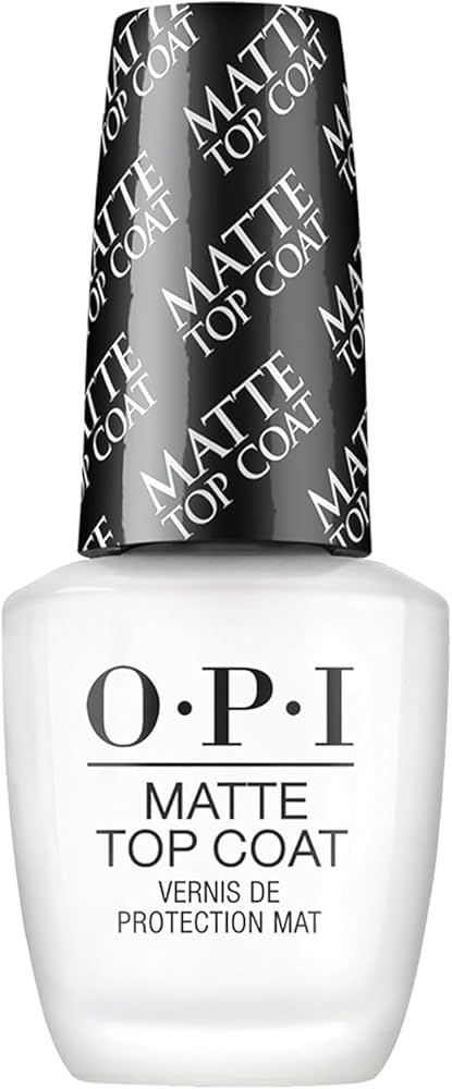 OPI Nail Lacquer, Matte Top Coat, Clear Nail Polish, 0.5 fl oz